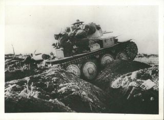 Wwii German Troops & Marder Iii Tank Destroyer Near Stalingrad Press Photo - B121