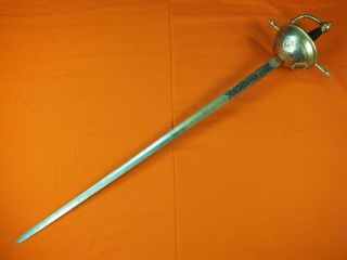 Spain Spanish Tizona Espanola Toledo Cup Hilt Rapier Sword Vintage