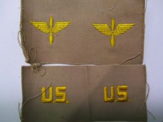 U.  S.  Wwii Army Air Forces Sew On Insignia For The Tan Cotton Bush Jacket
