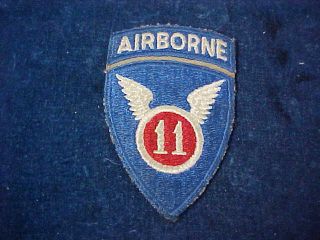 Orig Ww2 Us Cloth Patch 11th Airborne Paratrooper Division