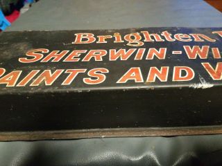 Vintage Brighten Up Sherwin - Williams Paints and Varnishes Tin Metal sign rack 7