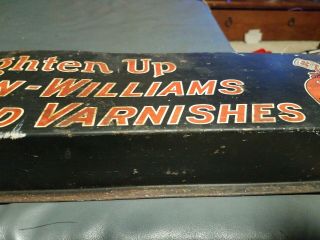 Vintage Brighten Up Sherwin - Williams Paints and Varnishes Tin Metal sign rack 8