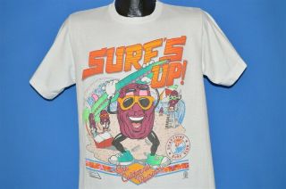Vtg 80s California Raisins Surfs Up Grapevine Surf Club Vacation Party T - Shirt M