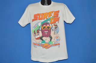 vtg 80s CALIFORNIA RAISINS SURFS UP GRAPEVINE SURF CLUB VACATION PARTY t - shirt M 2