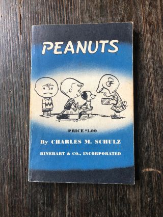 Vintage Peanuts Book By Charles Schulz Comic Strip 1952 Rare Rinehart & Co Al0