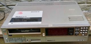 Vintage 1984 Sony Betamax Sl2710 Hi - Fi Stereo Vcr Recorder With Remote,  Box,  Etc.
