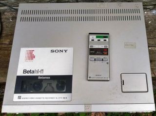 Vintage 1984 Sony Betamax SL2710 Hi - Fi Stereo VCR Recorder with Remote,  Box,  etc. 2