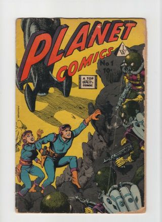 Planet Comics 1 Vintage Iw Enterprises Top Quality Comic Scifi Golden Age 10c
