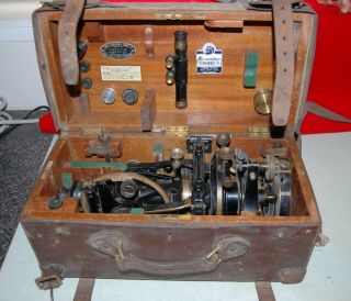 Vintage Cooke Troughton Simms Theodolite Case & Accessories