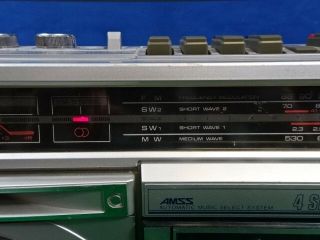 SANYO M9935K AM - FM - SW 4 band stereo radio cassette recorder Rare Vintage Boombox 4