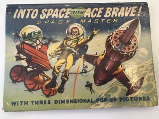 Rare Vintage 1950 3 D Into Space With Ace Brave By Spacemasters
