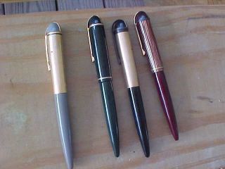 Four Vintage Eversharp Fountain Pens With 14k Gold Nibs