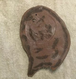 VINTAGE AMERICAN INDIAN SQUAW CAST IRON WALL PLAQUE RARE 2