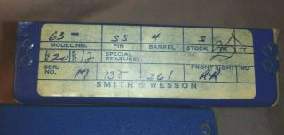 VINTAGE 1981 factory SMITH & WESSON MODEL 63 Blue BOX,  INSTRUCTIONS 6
