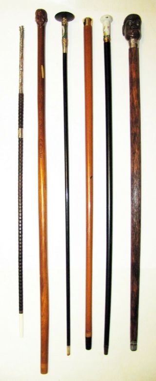 Solid 14K Gold Handled,  One - Piece Wood Walking Stick Cane 4 of 6 6