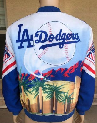 Vintage Los Angeles Dodgers Chalk Line Fanimation Jacket Usa Made Size Large