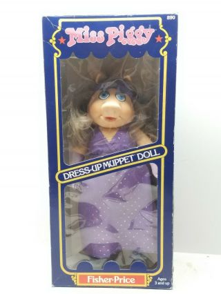 Vintage Miss Piggy Dress Up Doll Muppets Fisher Price 1981