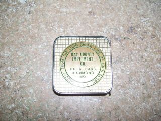Vintage Advertising John Deere Tape Measure Ray County Implement Co.  Richmond Mo