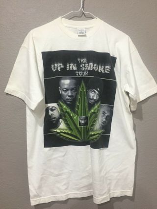 Vtg Rap Tee Up In Smoke Tour T - Shirt Dr Dre Ice Cube Eminem Snoop Dogg T - Shirt L