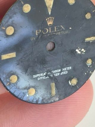 Rolex Vintage Refinished Dial For Submariner Watch Parts And Projects 5512 5513