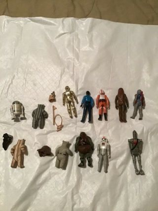 Vintage Star Wars Action Figures Ewoks,  R2 - D2,  C3 - PO,  Chewbacca Kenner 2