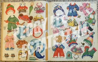 1940 RUTH E.  NEWTON ' S PAPER DOLL CUT - OUTS DOTSY DARLING & THE CHUBBY CUBS 2284 5