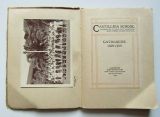 Vintage Castilleja School 1929 - 1930 Calendar for the Year Book,  Palo Alto,  CA 2
