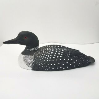 Jules A.  Bouillet Loon Duck Decoy Black White Signed/numbered Ltd Edition 1992