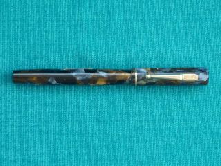 Vintage Swan Marble Effect Self Filler Fountain Pen By Mabie Todd Gold No.  2 Nib