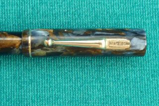 Vintage Swan Marble Effect Self Filler Fountain Pen by Mabie Todd Gold No.  2 Nib 2