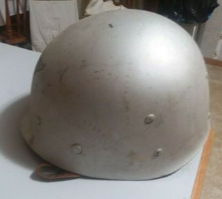 Late 1940s Chevrolet Turret Top Soap Box Derby Contestant WWII Helmet Made of GI 3