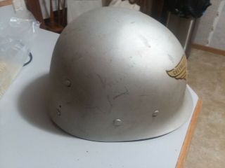 Late 1940s Chevrolet Turret Top Soap Box Derby Contestant WWII Helmet Made of GI 5