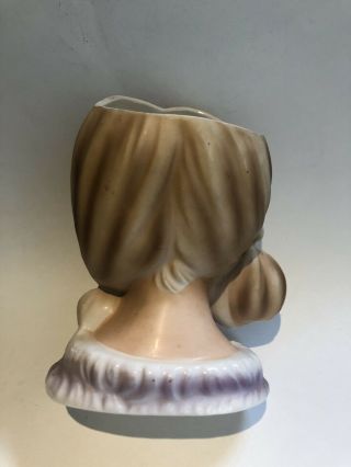 Vintage Blond LADY HEAD VASE HTF Enesco Headvase 2