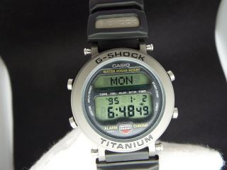 Casio Vintage Digital Watch Titanium G - Shock Mr - G 5556 Mrg - 1 Alarm Chrono Black