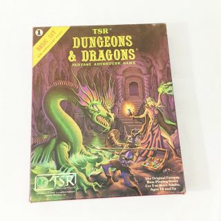 Vintage Tsr Dungeons & Dragons Game Basic Set Books Dice Caryon Complete