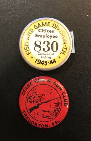 Vintage Hunting And Fishing Badges 2