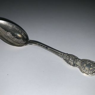 Sterling Silver Collector ' s Spoons 4 with Ornate Designs in Scoups. 7