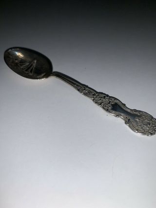 Sterling Silver Collector ' s Spoons 4 with Ornate Designs in Scoups. 8