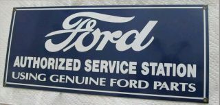 Vintage Ford Parts Here Porcelain Sign Dealer Repair Shop