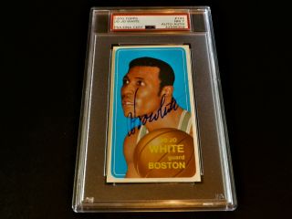 Jo Jo White 1970 Topps 143 Autographed Psa/dna Hof Rc Boston Celtics Auto Rare