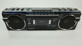 Vintage Sanyo M7770k Portable Boombox Am Fm Cassette Shortwave