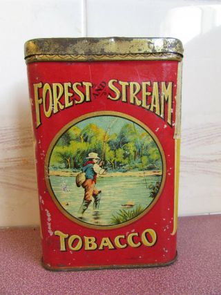 Vintage Forest And Stream Tobacco Tin