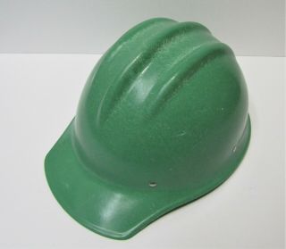 Vintage GREEN BULLARD 502 FIBERGLASS Hard Boiled HARD HAT REAL 2