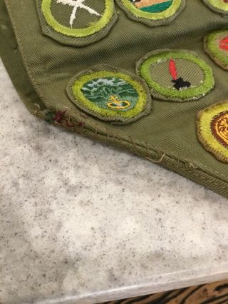 Vintage Boy Scout Sash With 52 Merit Badges 8