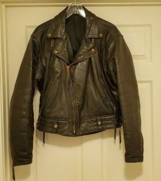 Vintage 60s Langlitz Leather Motorcycle Jacket Sz M This Is As Good As It Gets.