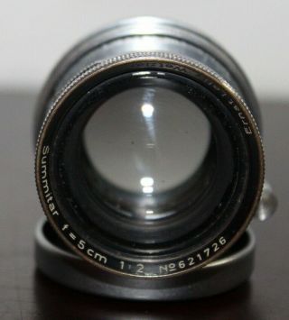 Vintage Leica Summitar F=5cm 1:2 Screw Mount Lens 1946