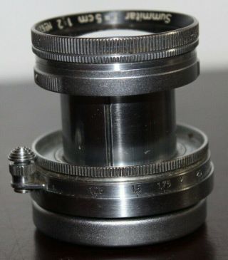 VINTAGE LEICA Summitar f=5cm 1:2 Screw Mount Lens 1946 2