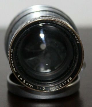 VINTAGE LEICA Summitar f=5cm 1:2 Screw Mount Lens 1946 5