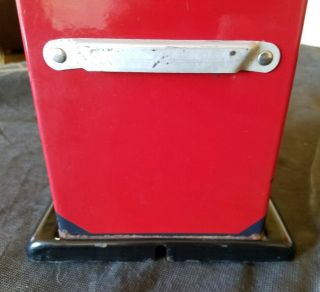 RARE ORIG 1920 ' s NORRIS MASTER 1 CENT PEANUT / GUMBALL MACHINE RED / BLACK EXTER 9