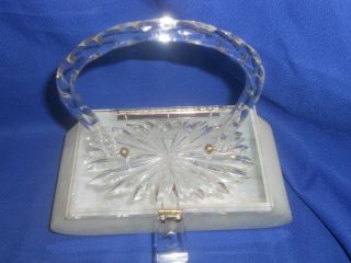 Patricia of Miami Lucite Purse Vintage 1950 ' s mother of pearl pattern 7